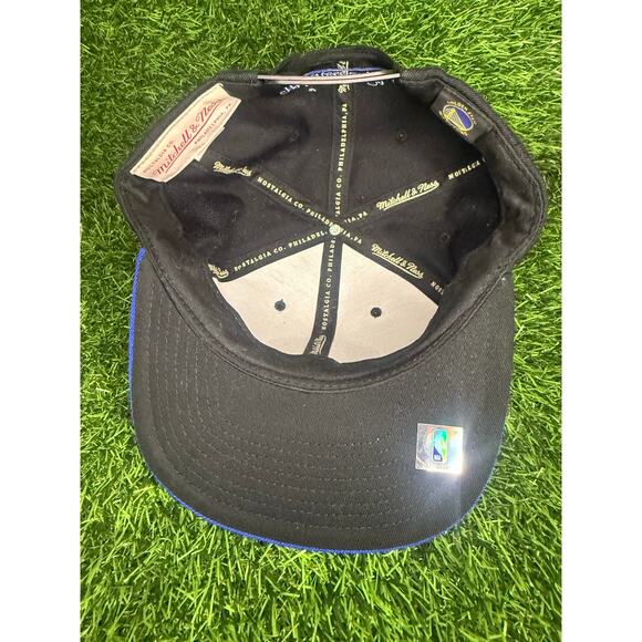 Mitchell & Ness Golden State Warriors Snapback Black Blue NBA Hardwood - Picture 4 of 7